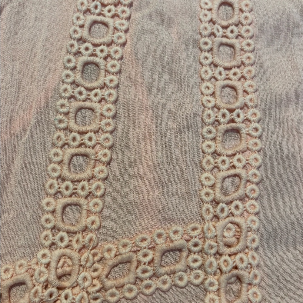 My Beloved Blush Lace Cold Shoulder Blouse - Picture 5 of 6
